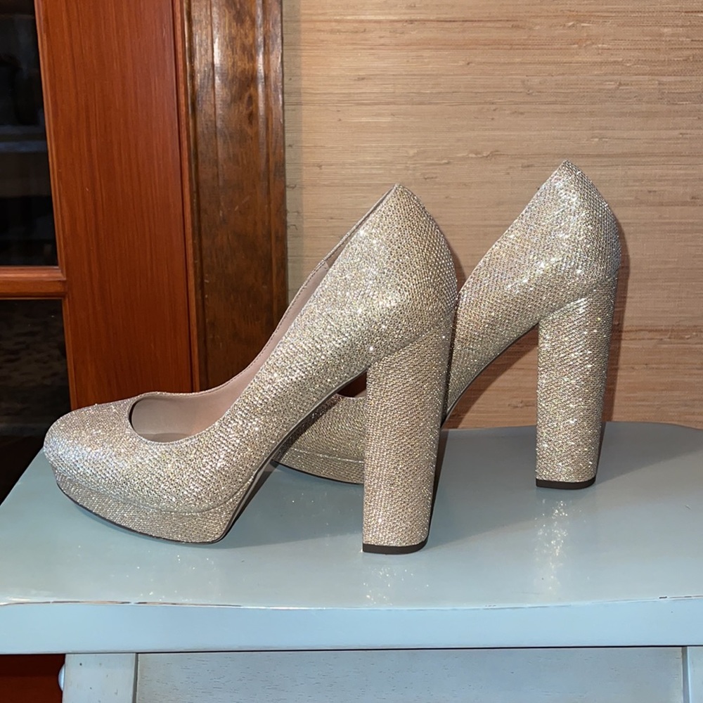 Glitter Block Heels